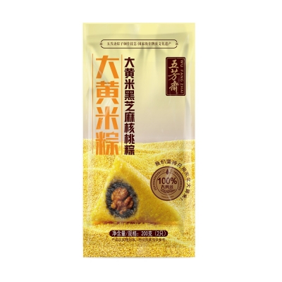 大黄米黑芝麻核桃粽2只装